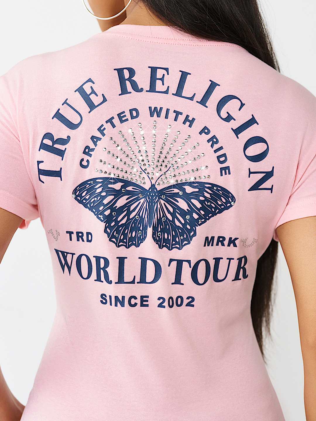 BUTTERFLY LOGO V-NECK TEE, image 1