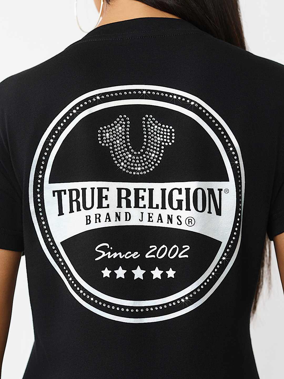 IRIDESCENT LOGO V-NECK TEE, image 1