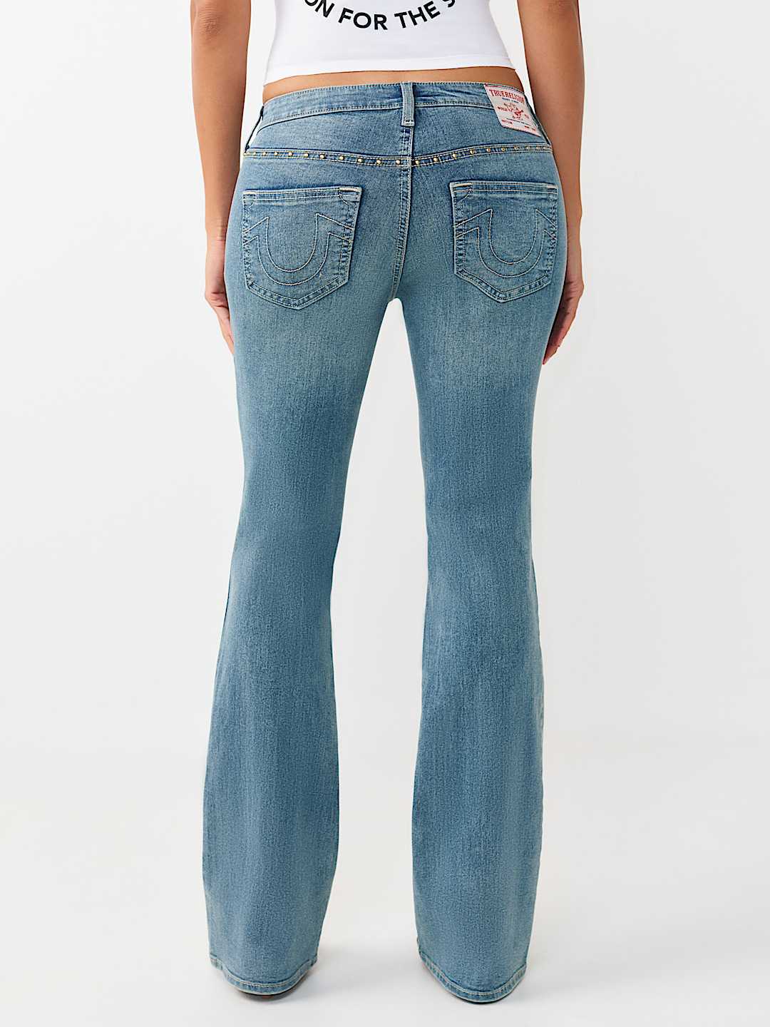 BECCA MID RISE STUDDED BOOTCUT JEAN, image 6