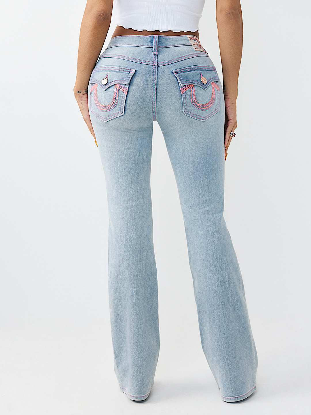 BECCA MID RISE MULTI-STITCH FLAP BOOTCUT JEAN, image 6