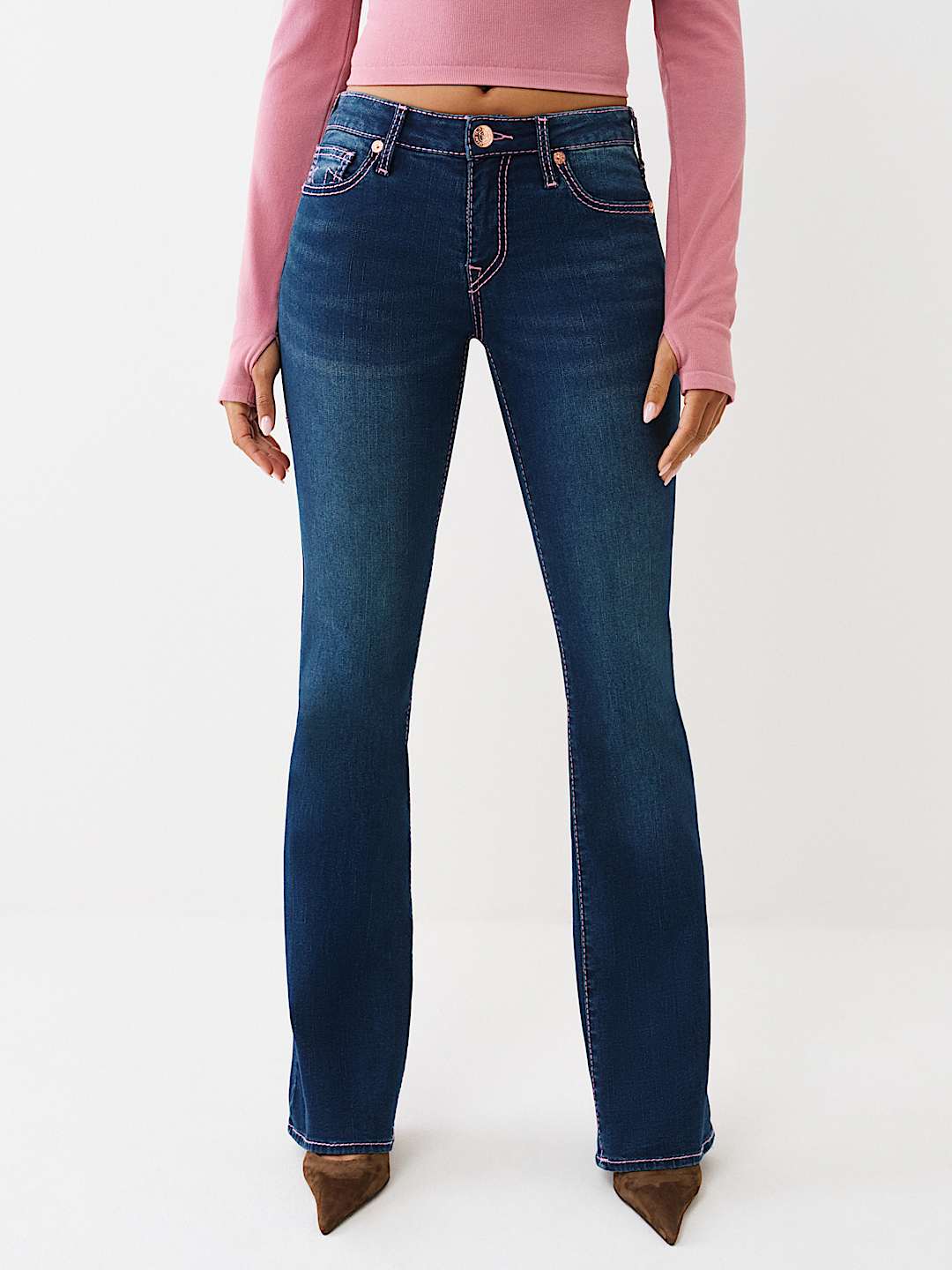 BECCA MID RISE BIG T BOOTCUT JEAN, image 2