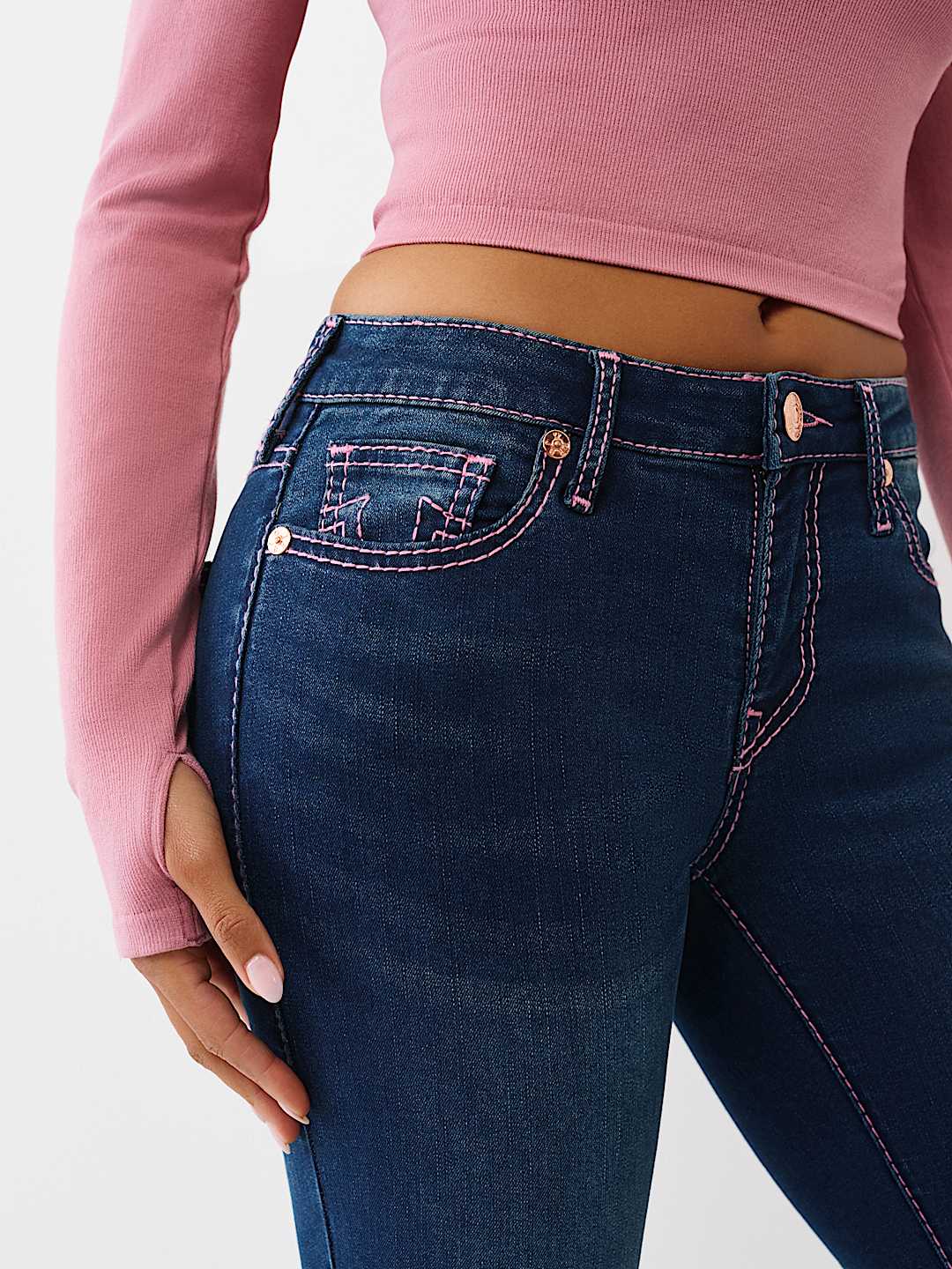 BECCA MID RISE BIG T BOOTCUT JEAN, image 6