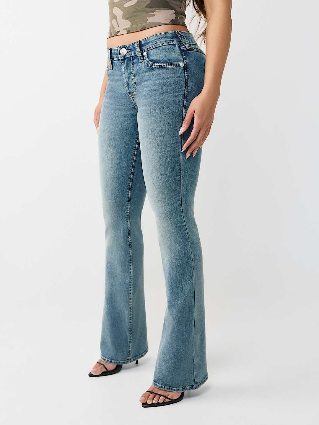 BECCA MID RISE BIG T FLAP BOOTCUT JEAN, image 4