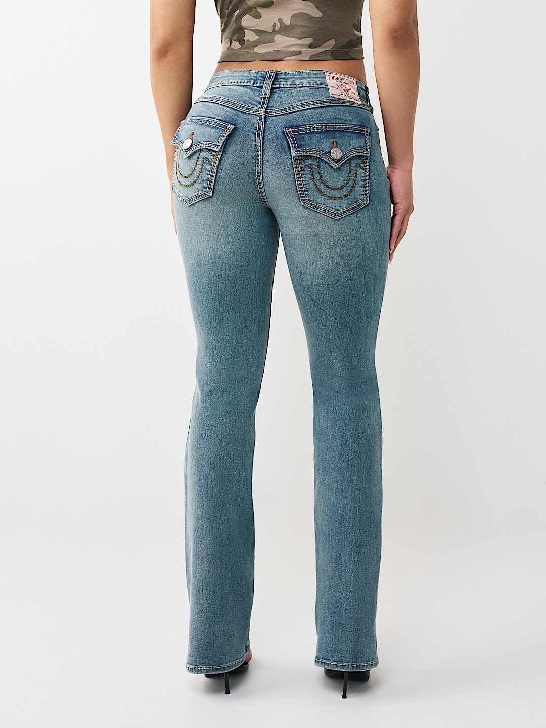 BECCA MID RISE BIG T FLAP BOOTCUT JEAN, image 5