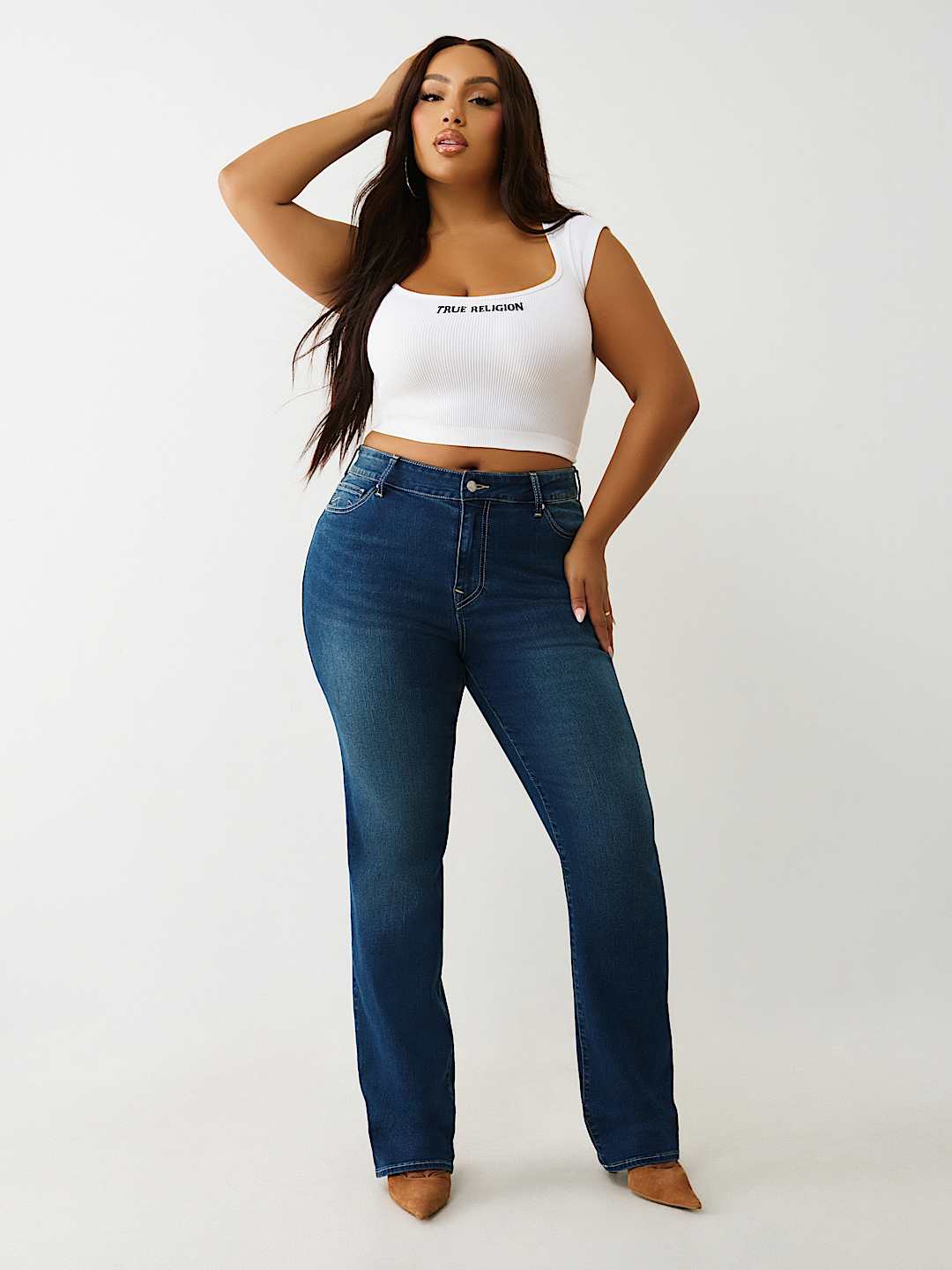 PLUS BILLIE MID RISE STRAIGHT JEAN, image 3