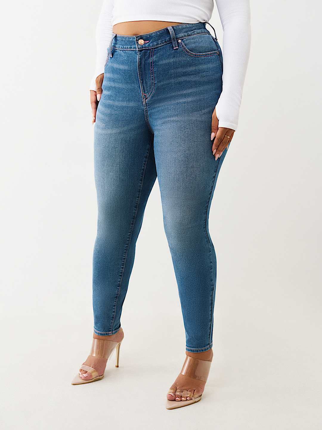 PLUS JENNIE MID RISE CURVY SKINNY JEAN, image 4