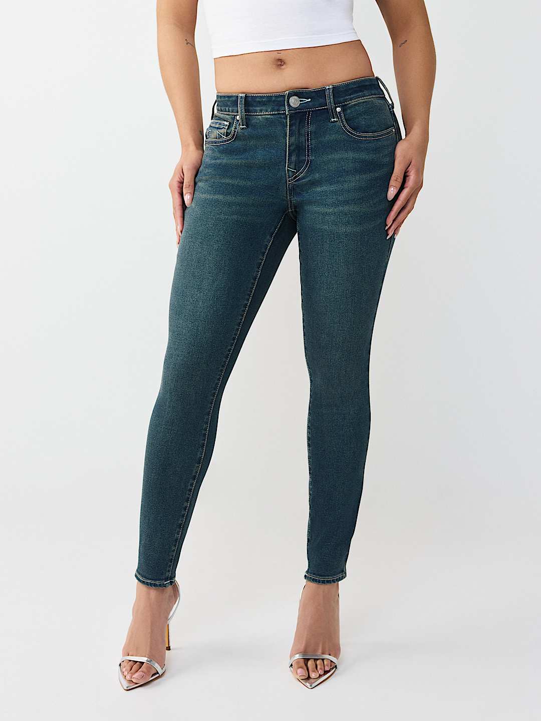 JEANS SKINNY CURVIL&Iacute;NEOS JENNIE DE TIRO MEDIO, image 2