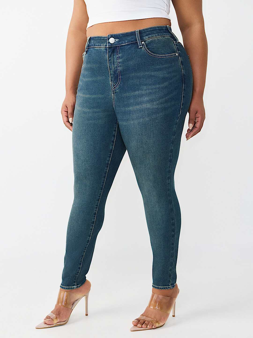 PLUS JENNIE MID RISE CURVY SKINNY JEAN, image 3