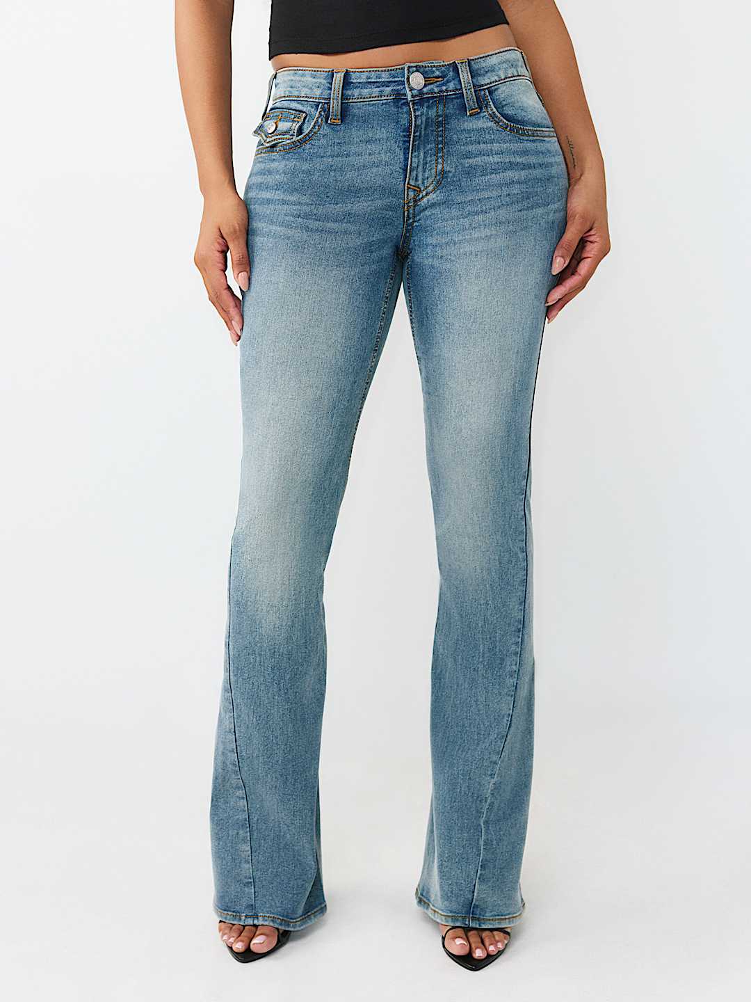 JOEY MID RISE FLAP FLARE JEAN, image 1
