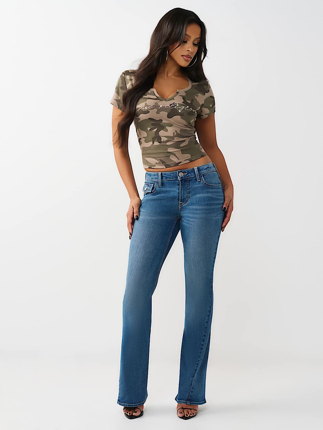 JOEY MID RISE FLAP FLARE JEAN, image 2