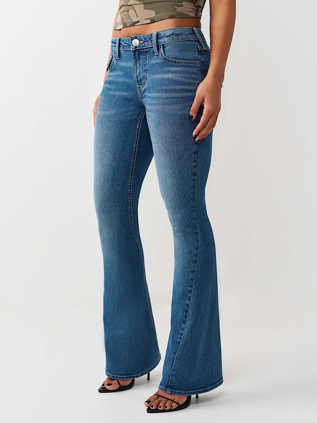 JOEY MID RISE FLAP FLARE JEAN, image 3