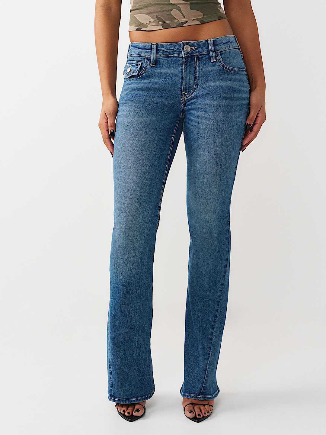 JOEY MID RISE FLAP FLARE JEAN, image 1
