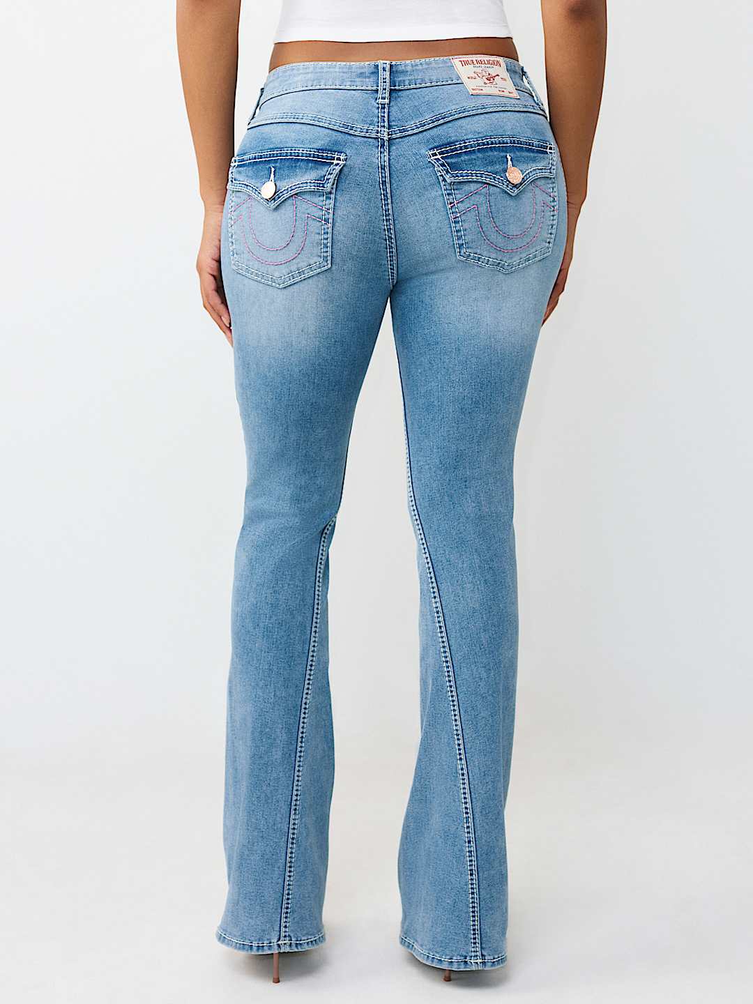 JOEY MID RISE BIG T FLAP FLARE JEAN, image 5