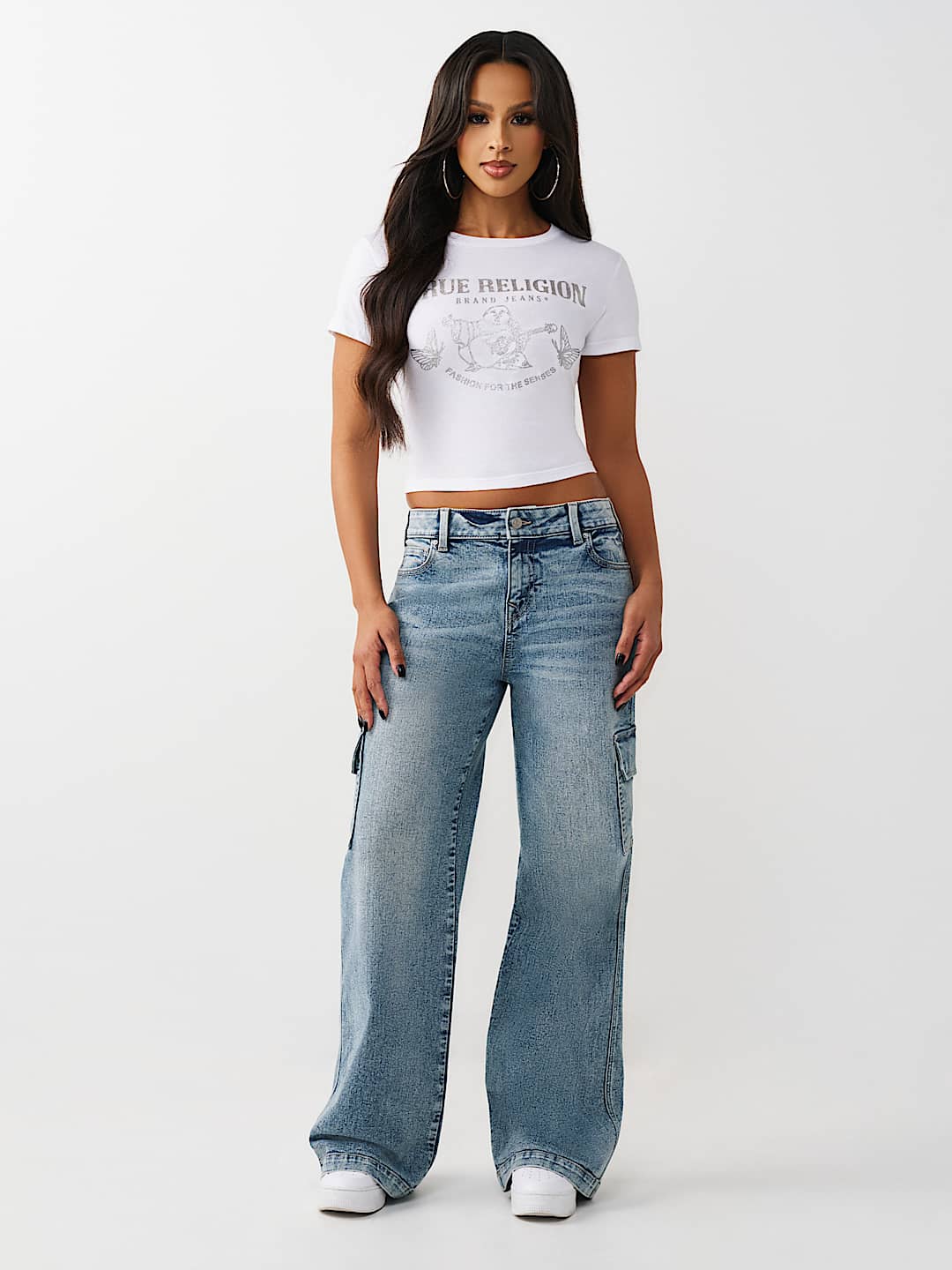 BOBBI MID RISE BAGGY CARGO JEAN, image 2