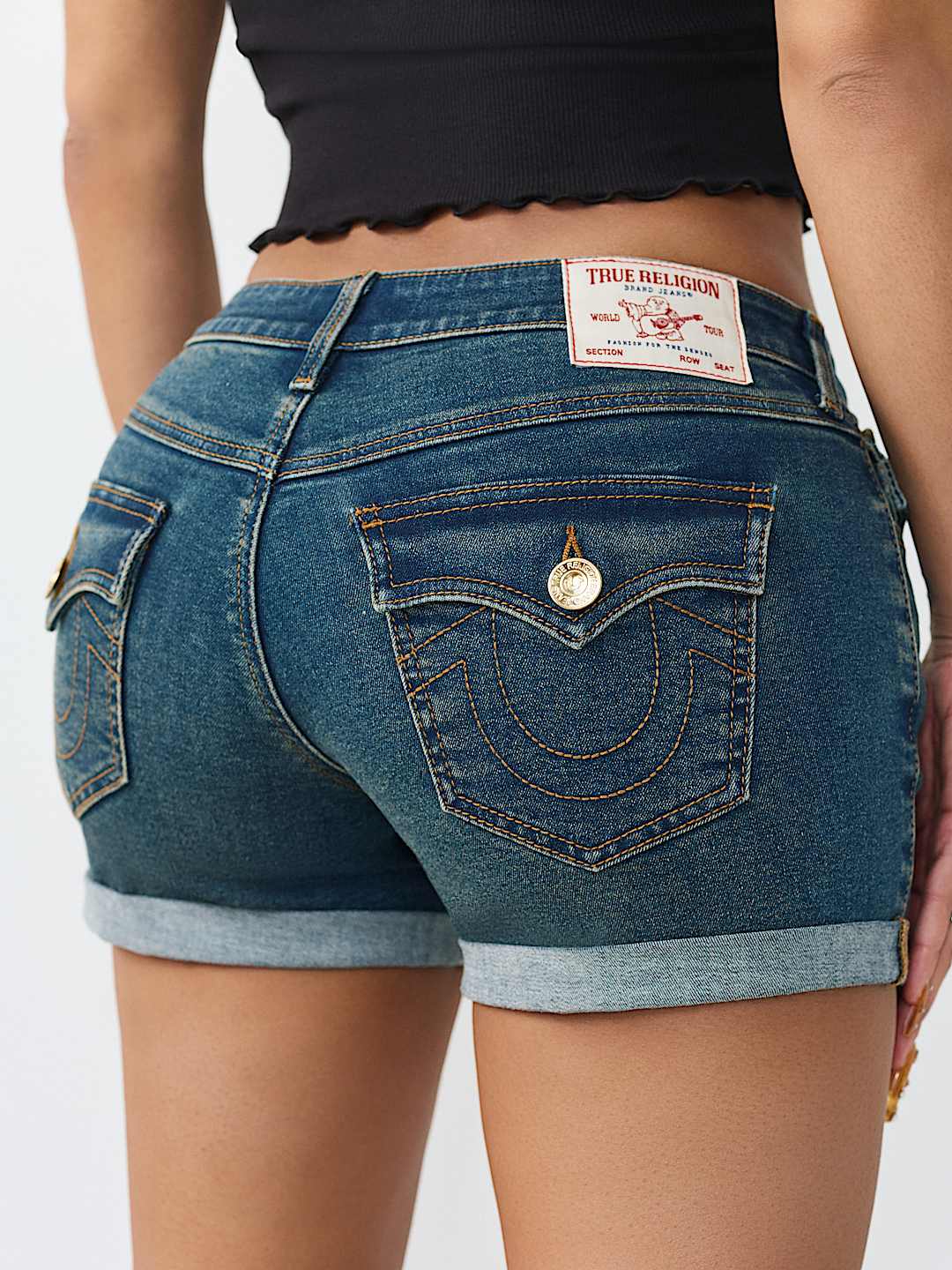 SHORTS JAYDE DE TIRO MEDIO CON SOLAPA, image 5