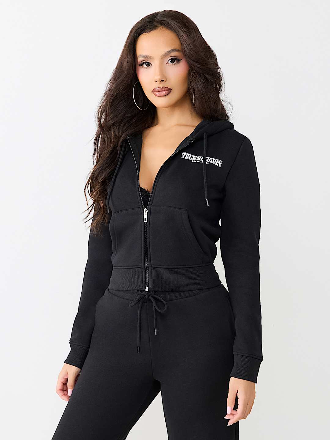TIGER SHRUNKEN ZIP HOODIE