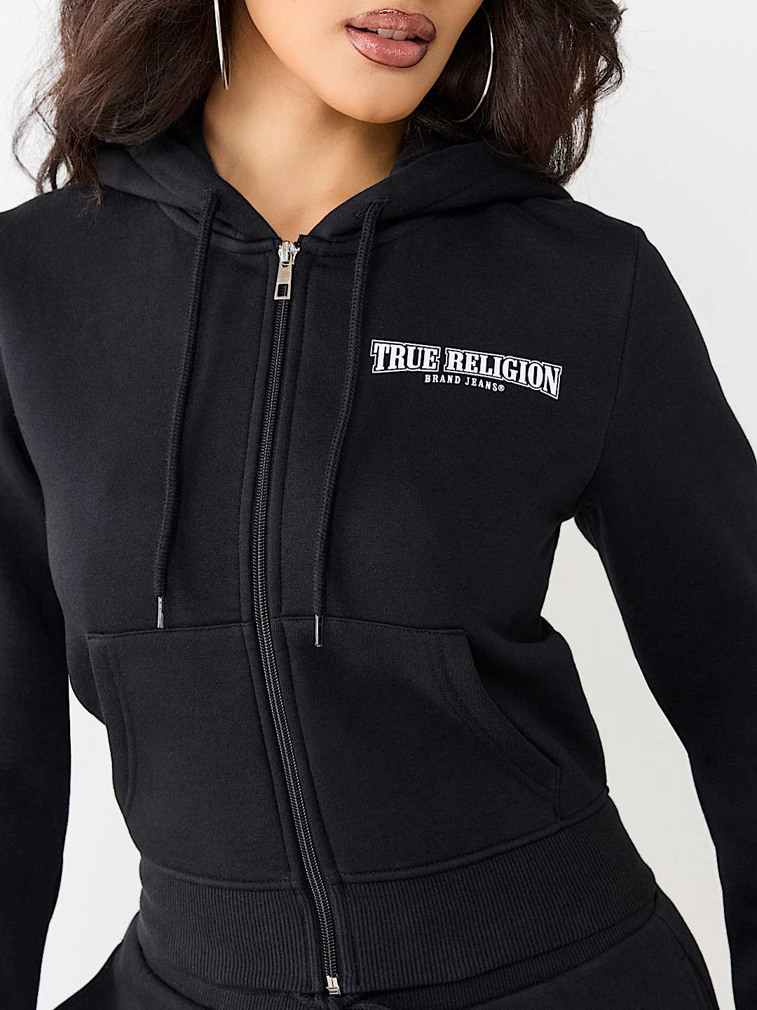 TIGER SHRUNKEN ZIP HOODIE