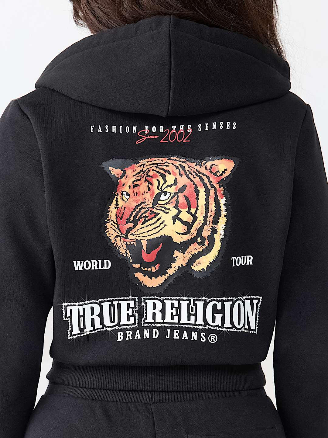 TIGER SHRUNKEN ZIP HOODIE