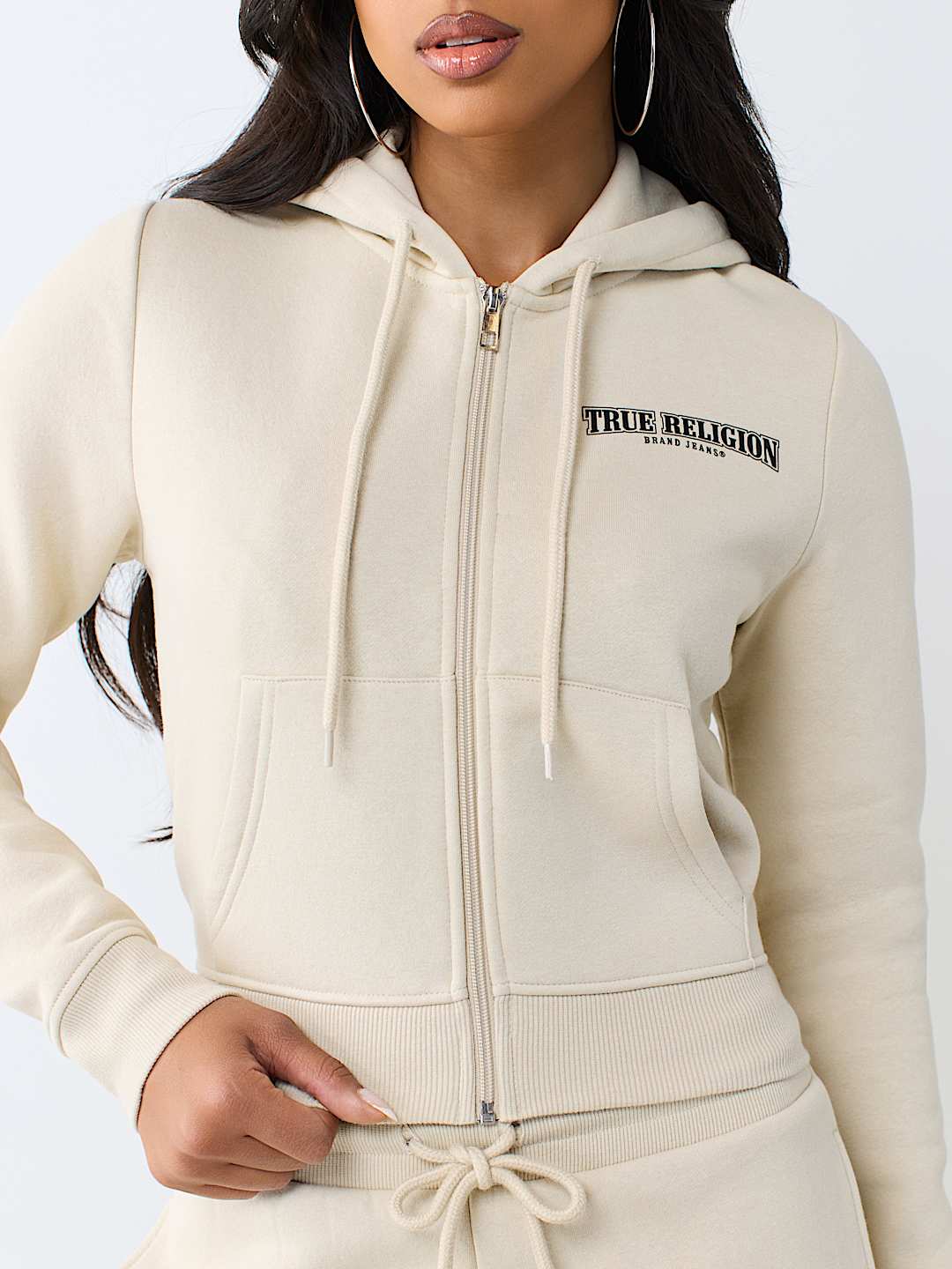 TIGER SHRUNKEN ZIP HOODIE