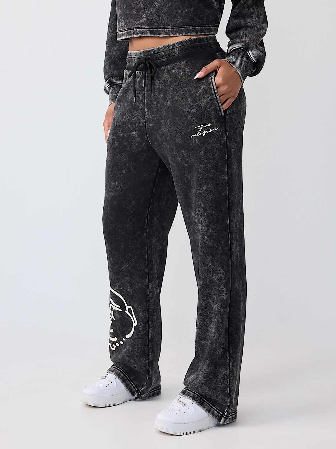 WASHED STRAIGHT LEG SWEATPANT, image 3