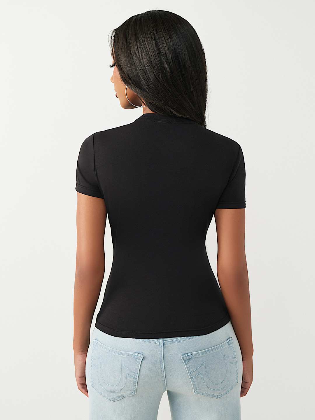 CRYSTAL HORSESHOE CREWNECK TEE, image 5