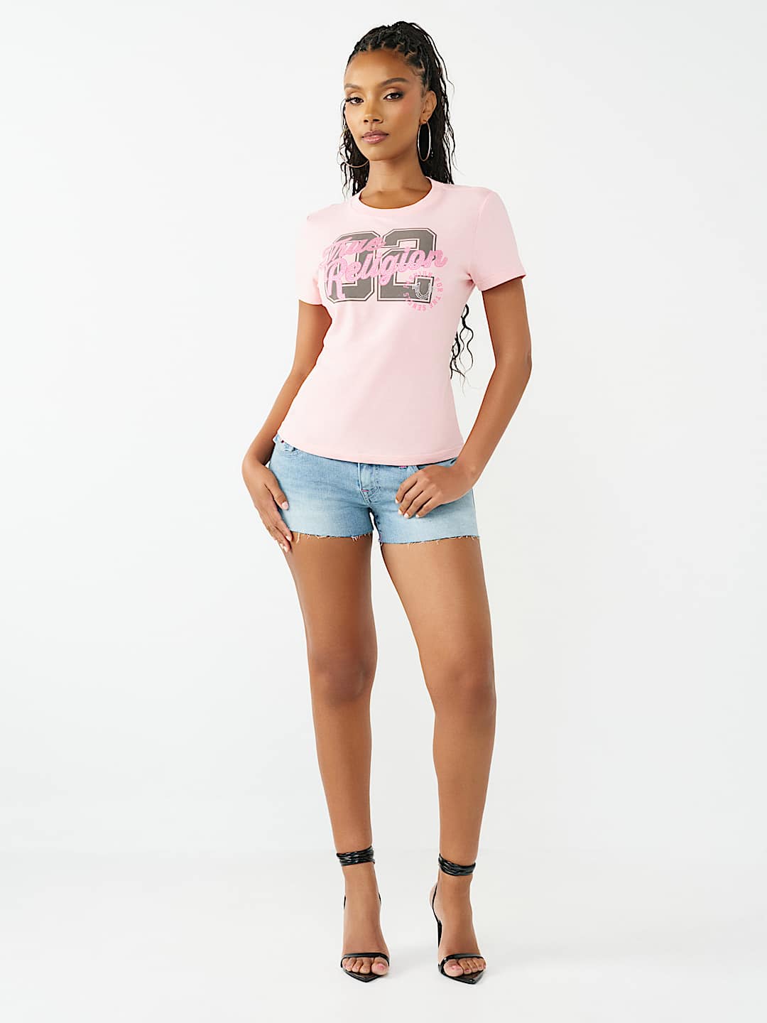 CRYSTAL HORSESHOE CREWNECK TEE, image 3