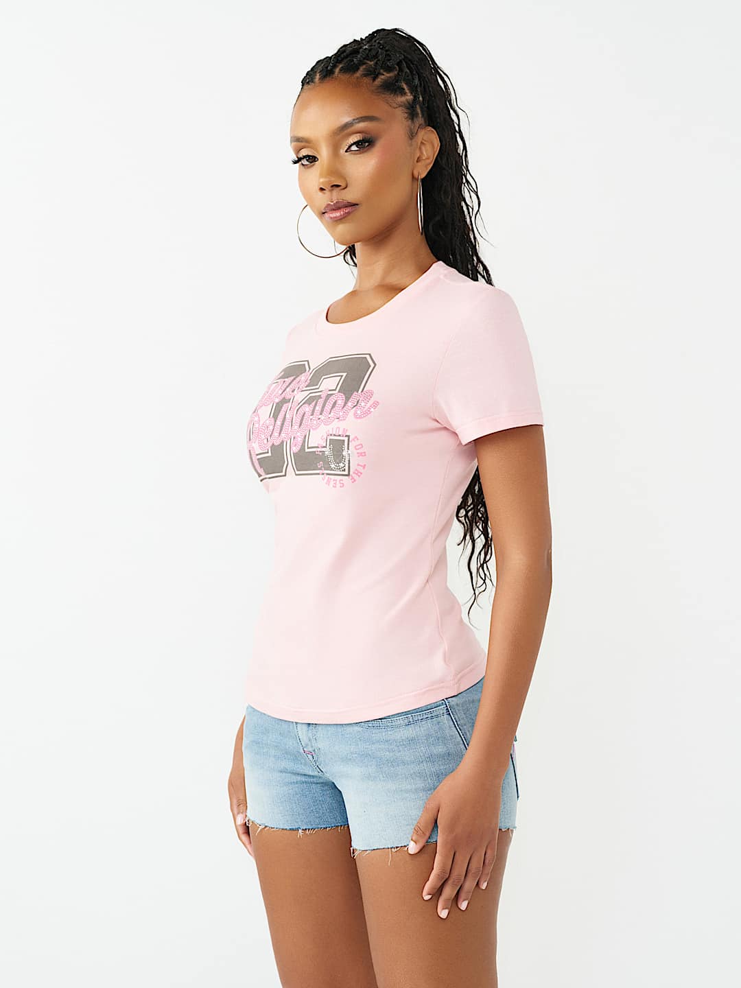 CRYSTAL HORSESHOE CREWNECK TEE, image 4