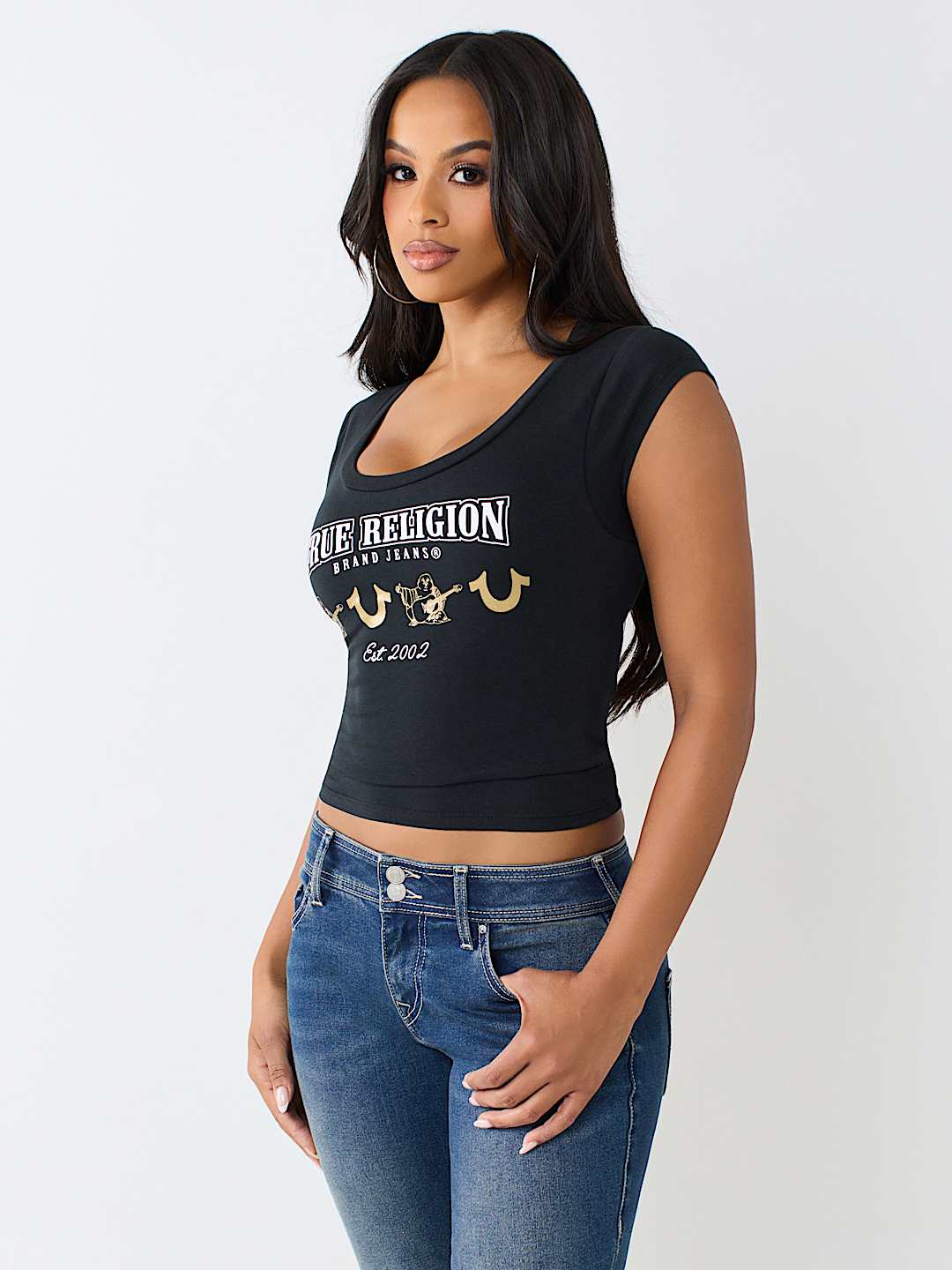 SCOOP NECK BABY TEE