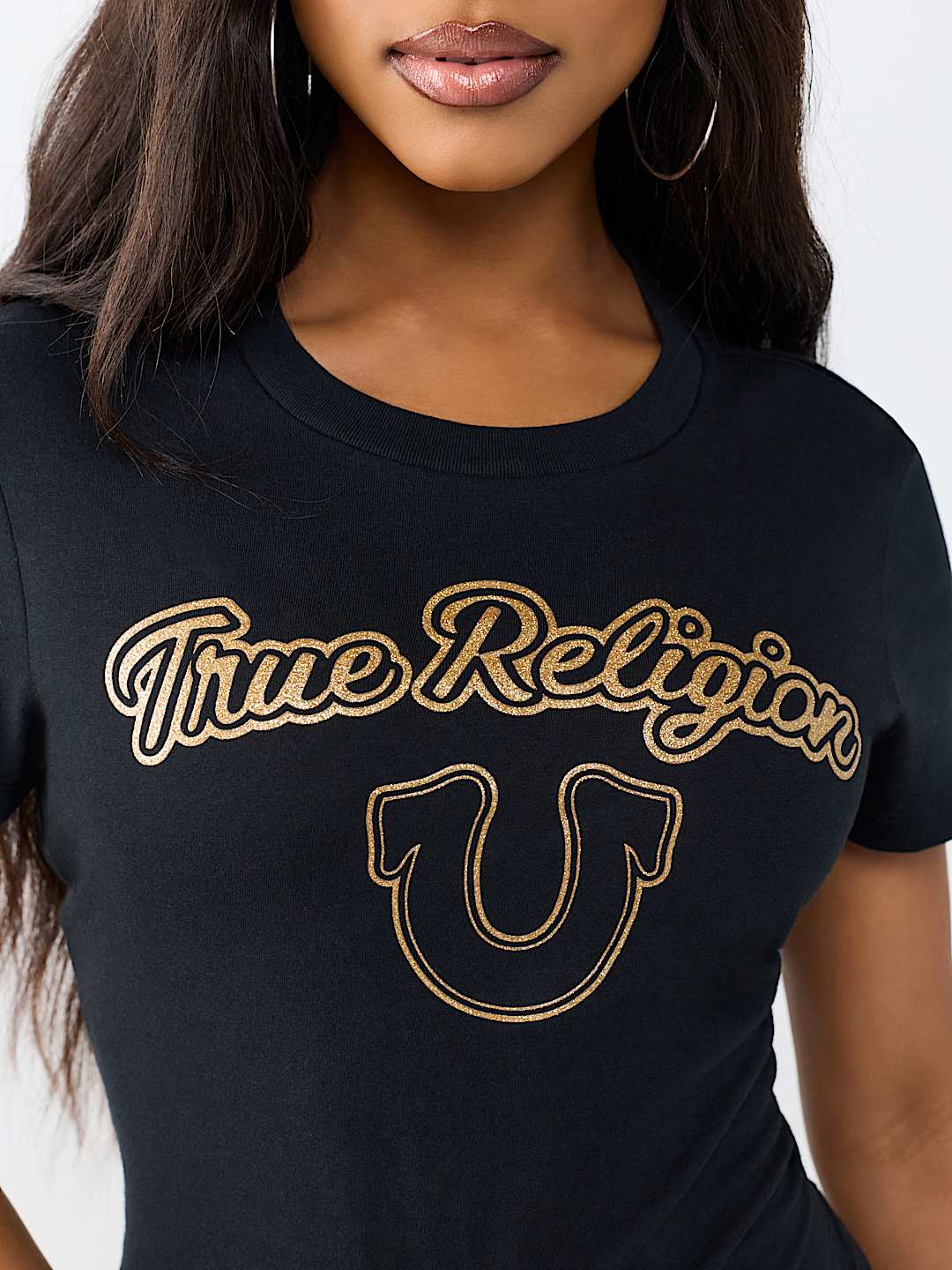 GLITTER RELAXED SHRUNKEN TEE