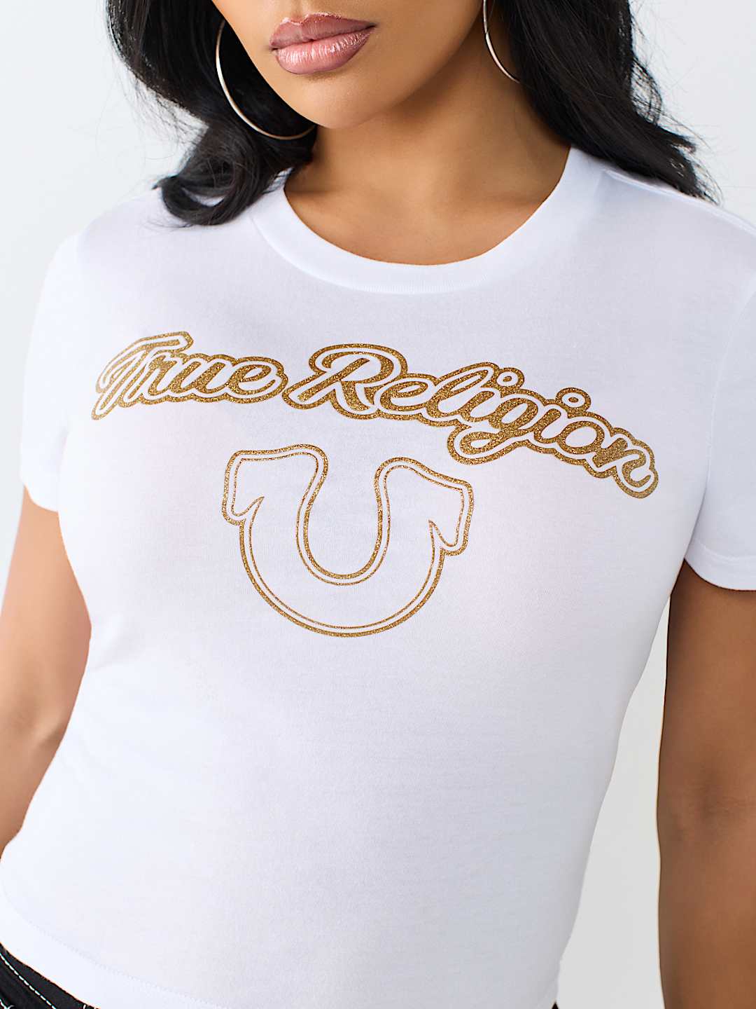 GLITTER RELAXED SHRUNKEN TEE