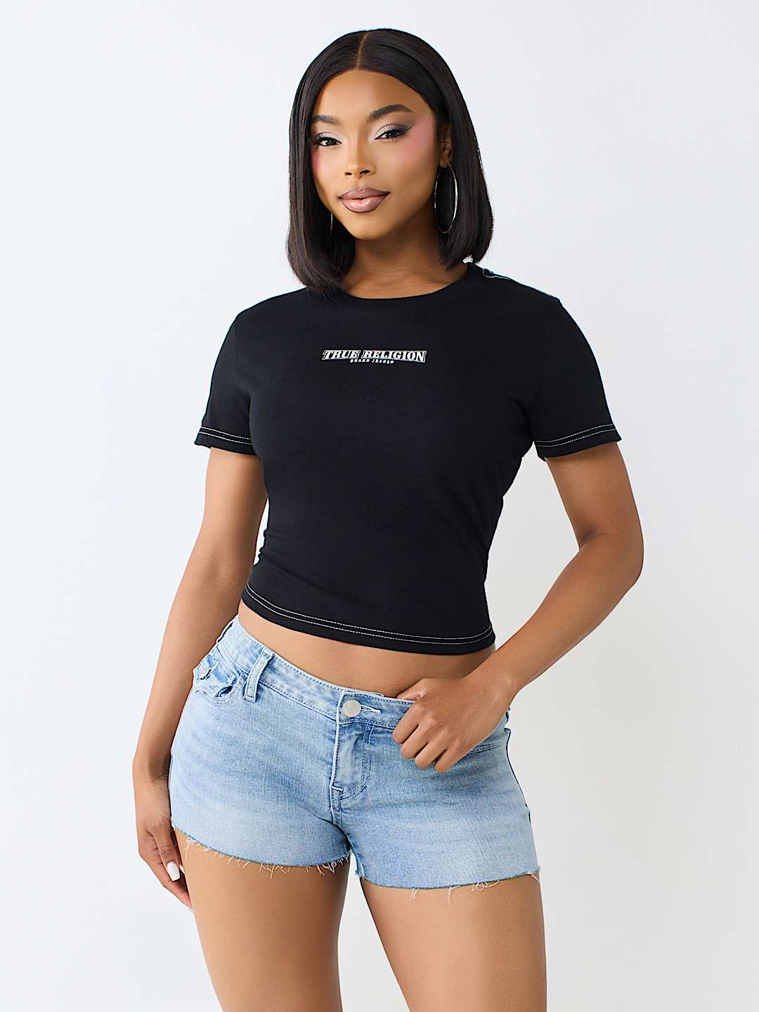 CRYSTAL TIGER RELAXED SHRUNKEN TEE