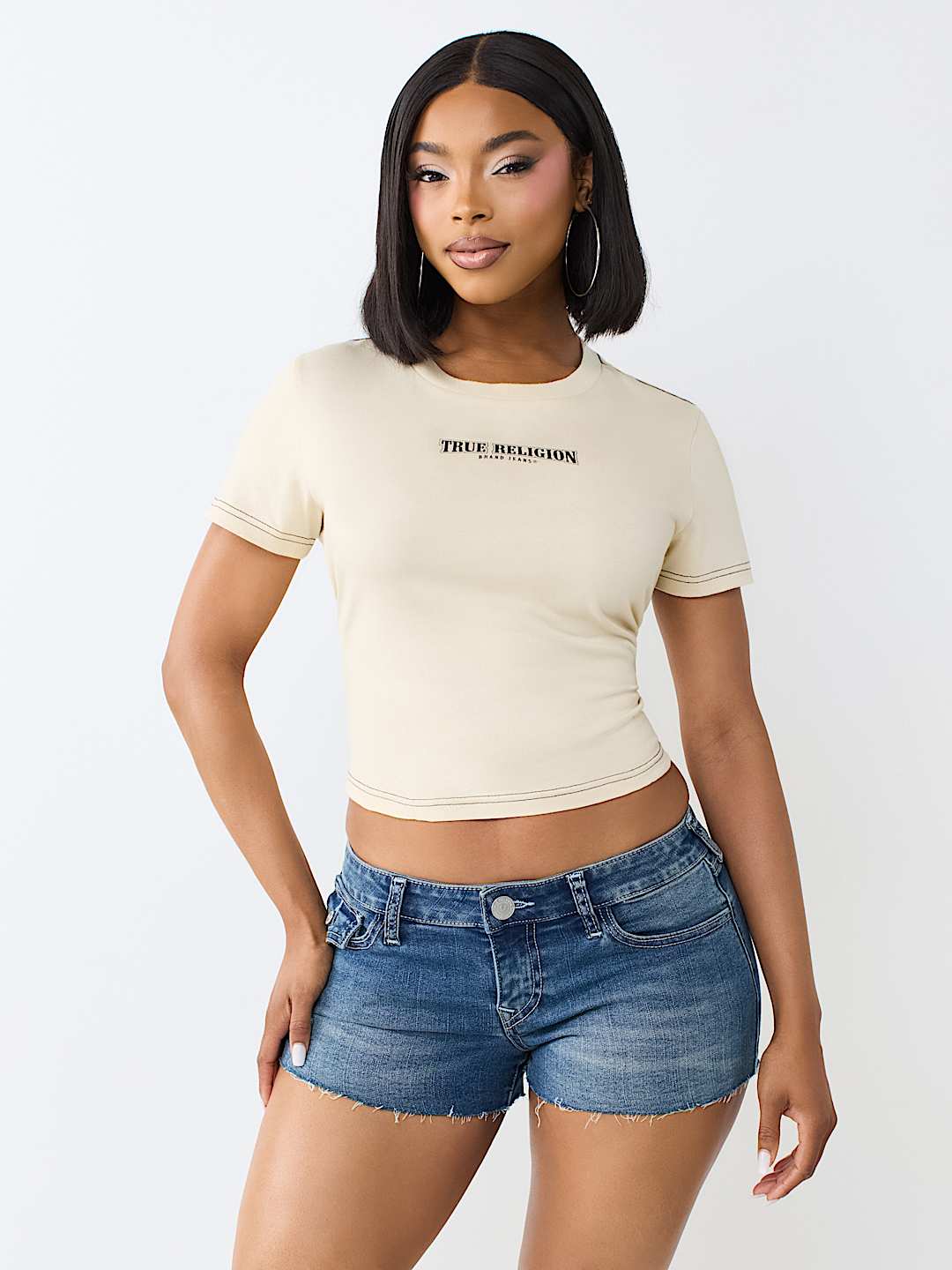 CRYSTAL TIGER RELAXED SHRUNKEN TEE