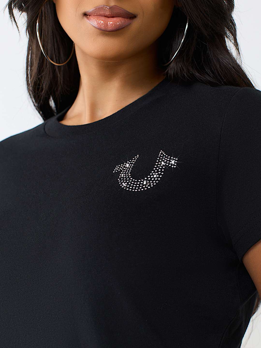 IRIDESCENT LOGO CREWNECK TEE