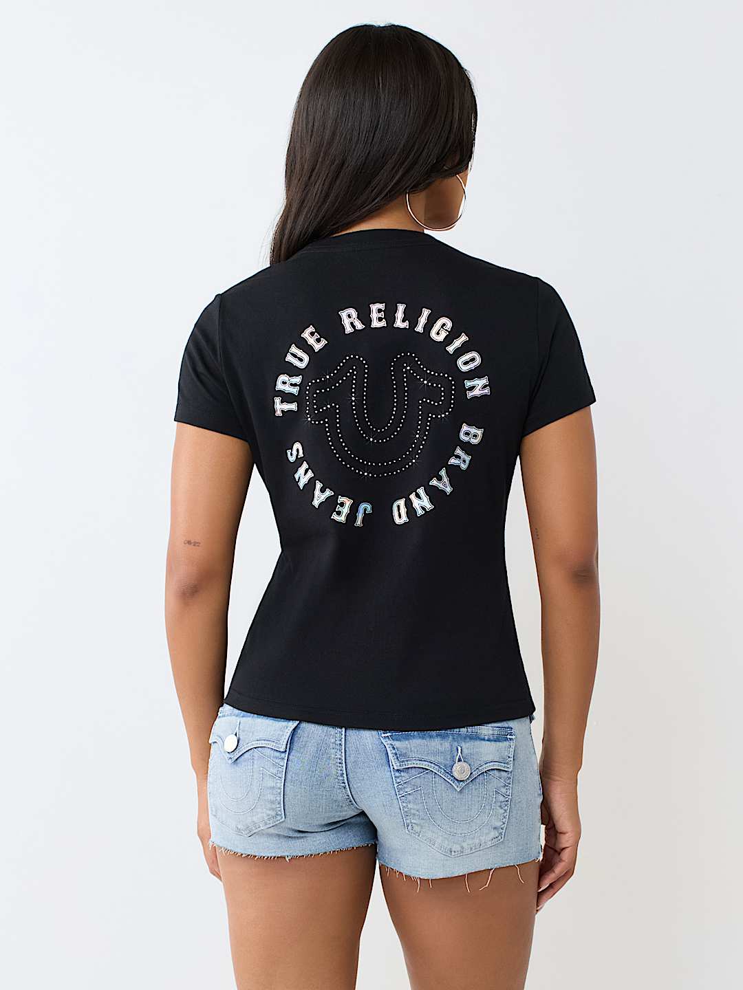 IRIDESCENT LOGO CREWNECK TEE