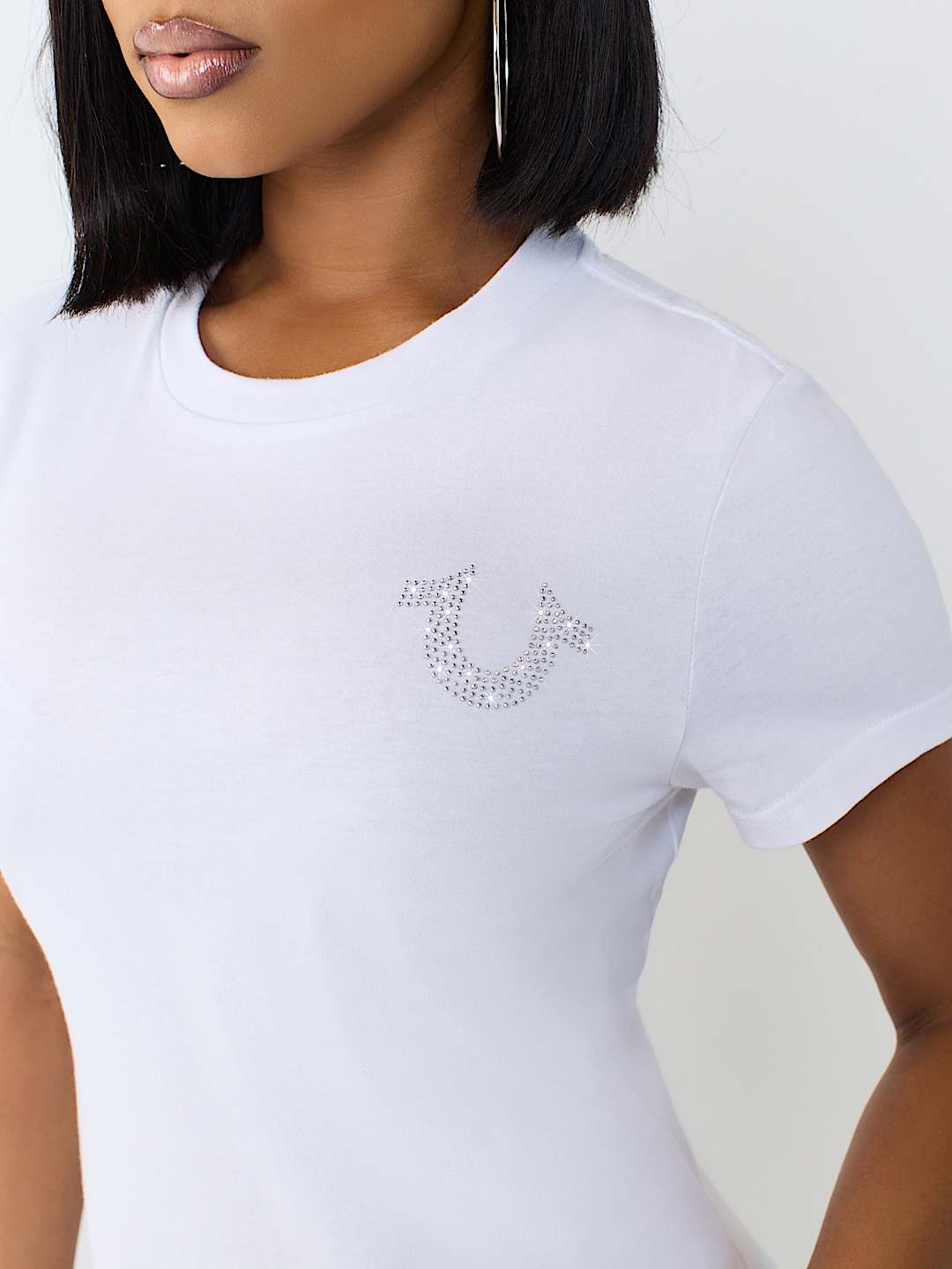 IRIDESCENT LOGO CREWNECK TEE
