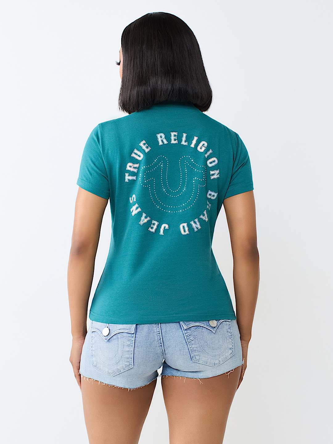 IRIDESCENT LOGO CREWNECK TEE