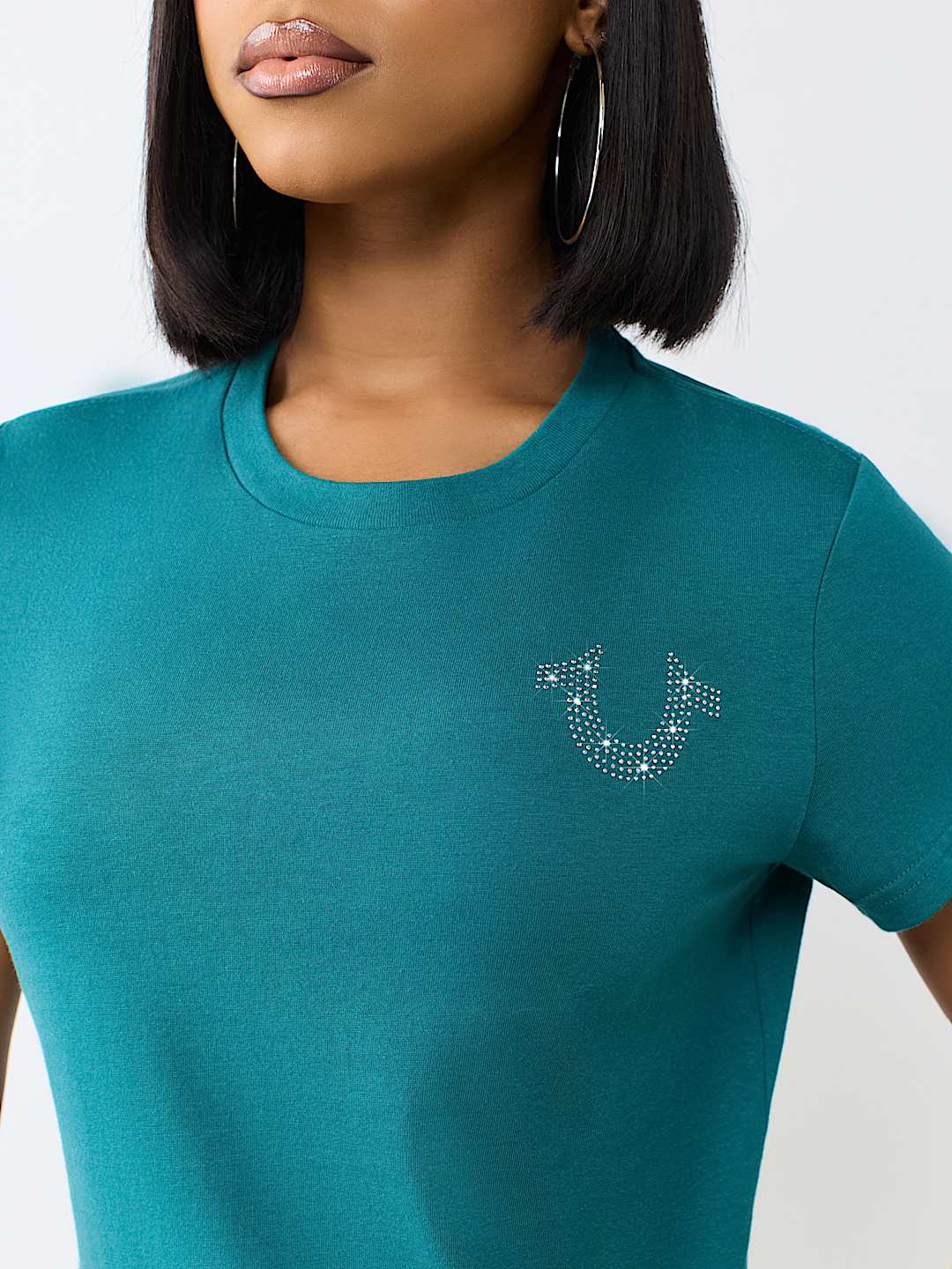 IRIDESCENT LOGO CREWNECK TEE