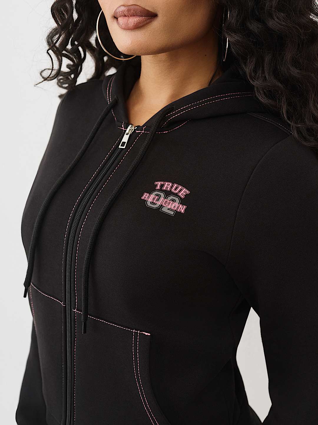 CONTRAST STITCH ZIP HOODIE, image 5