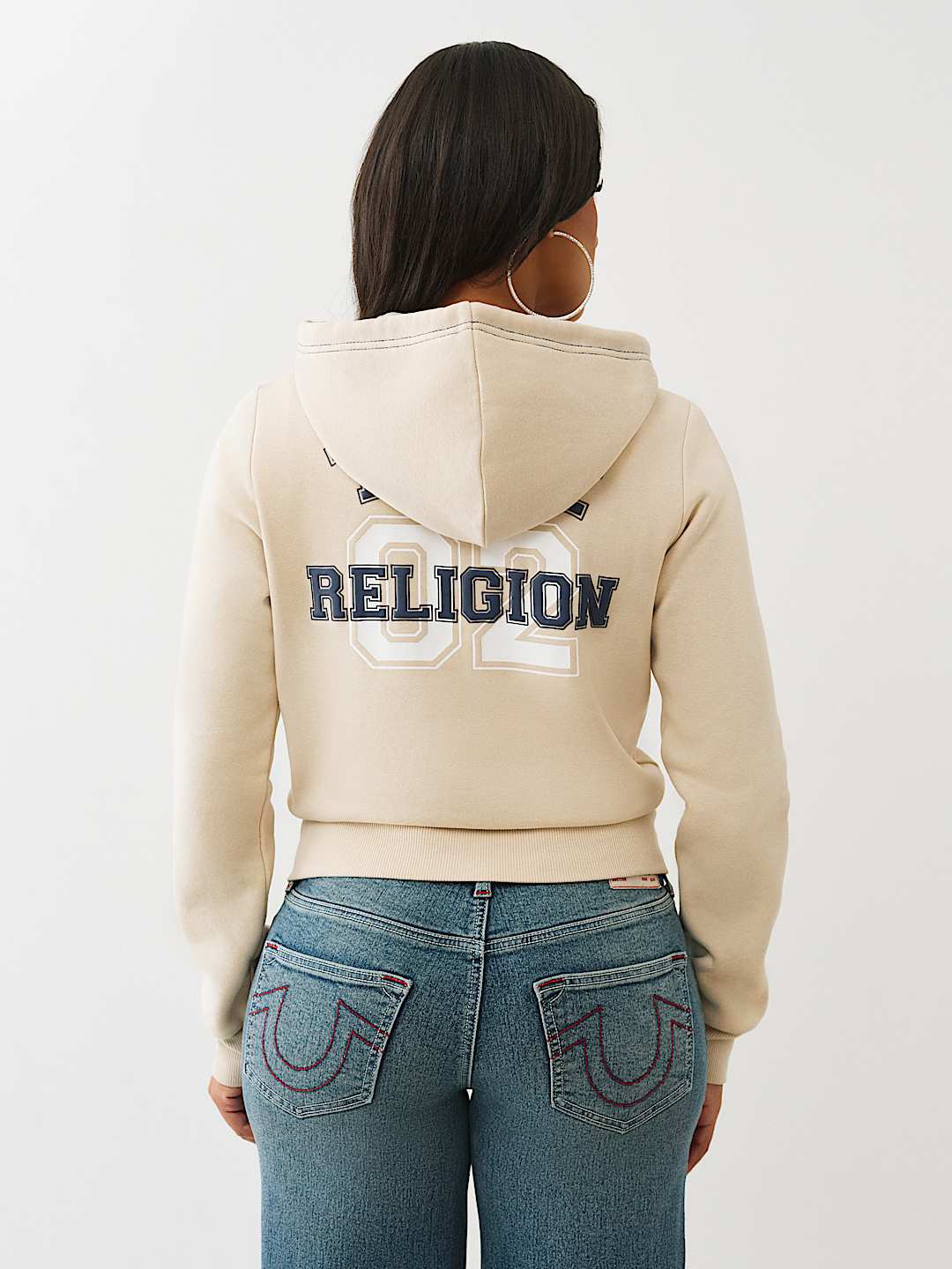 SUDADERA CON CAPUCHA, CIERRE Y COSTURAS EN CONTRASTE, image 5