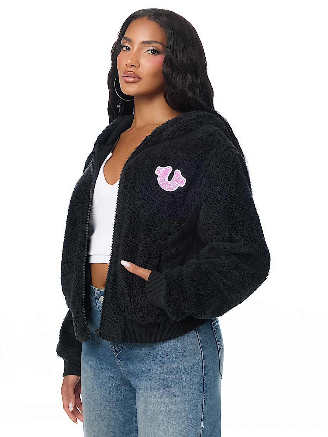 VARSITY SHERPA BOMBER JACKET