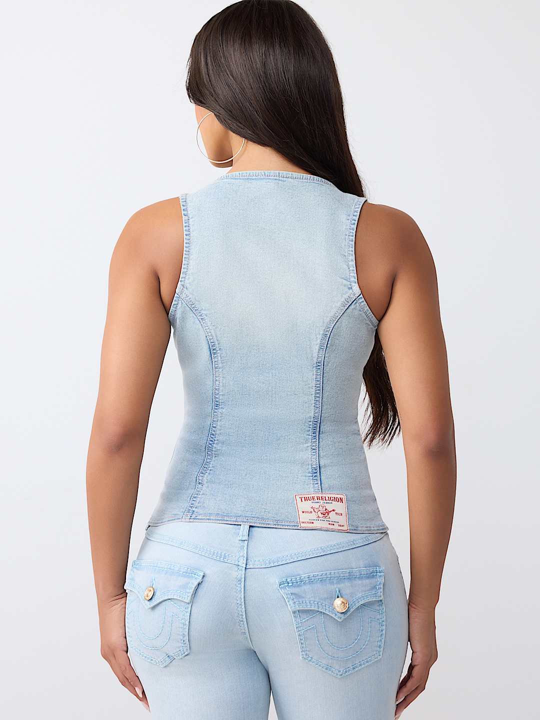 DENIM BUSTIER TOP, image 5