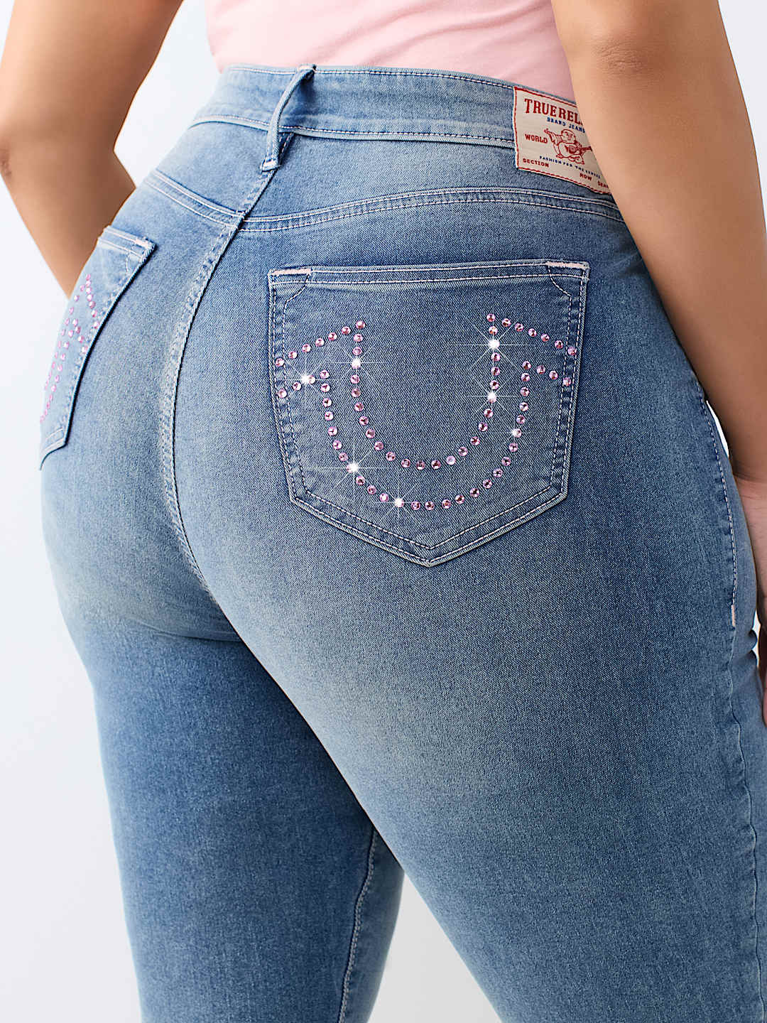 PLUS JENNIE MID RISE CRYSTAL CURVY SKINNY JEAN 