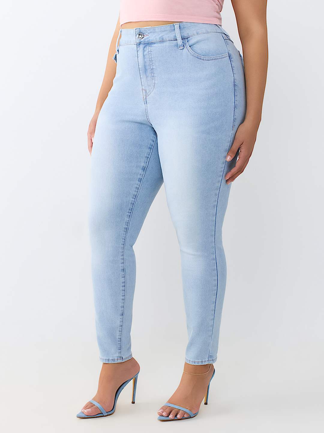 PLUS JENNIE MID RISE FLAP CURVY SKINNY JEAN