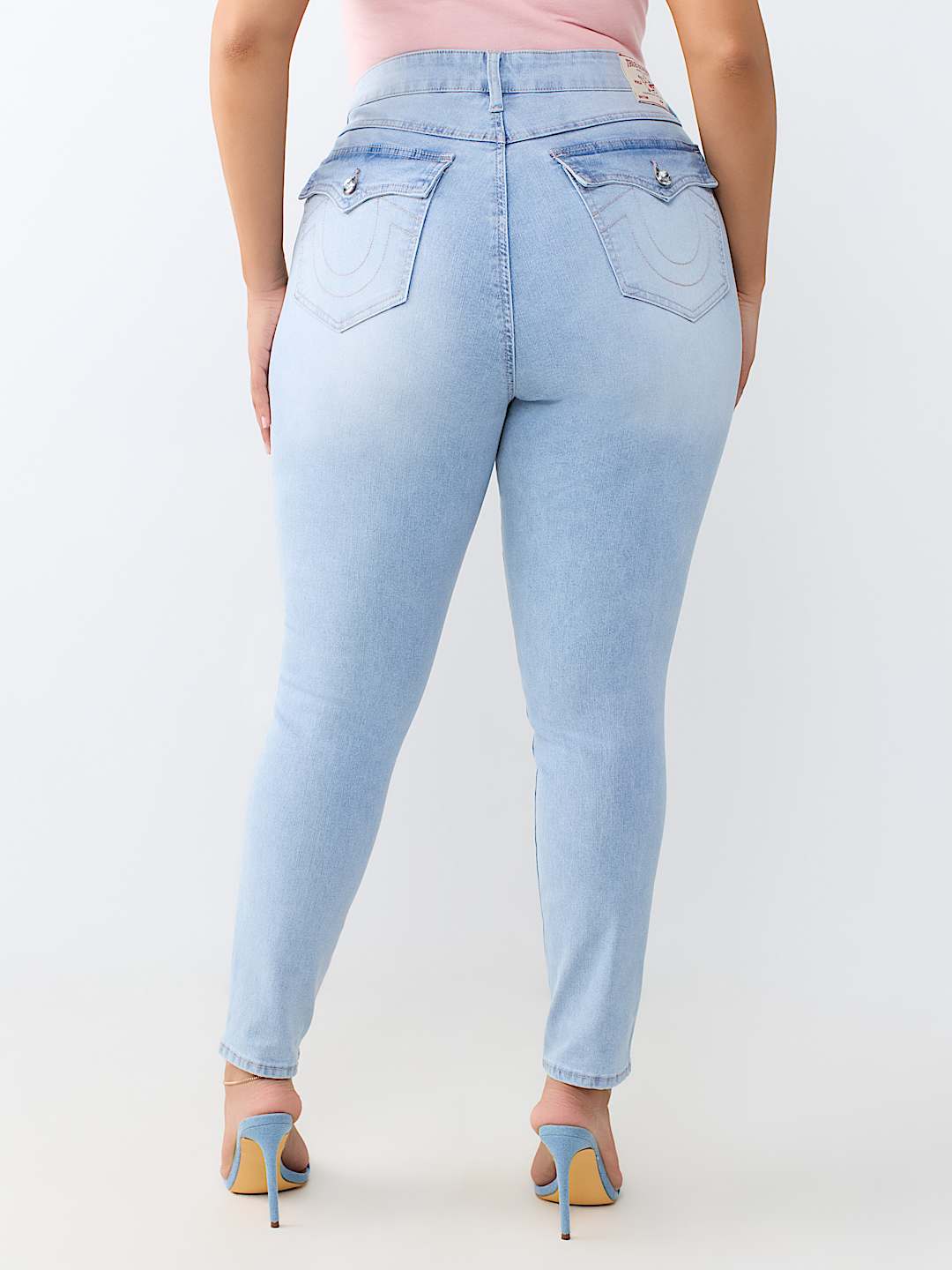 PLUS JENNIE MID RISE FLAP CURVY SKINNY JEAN