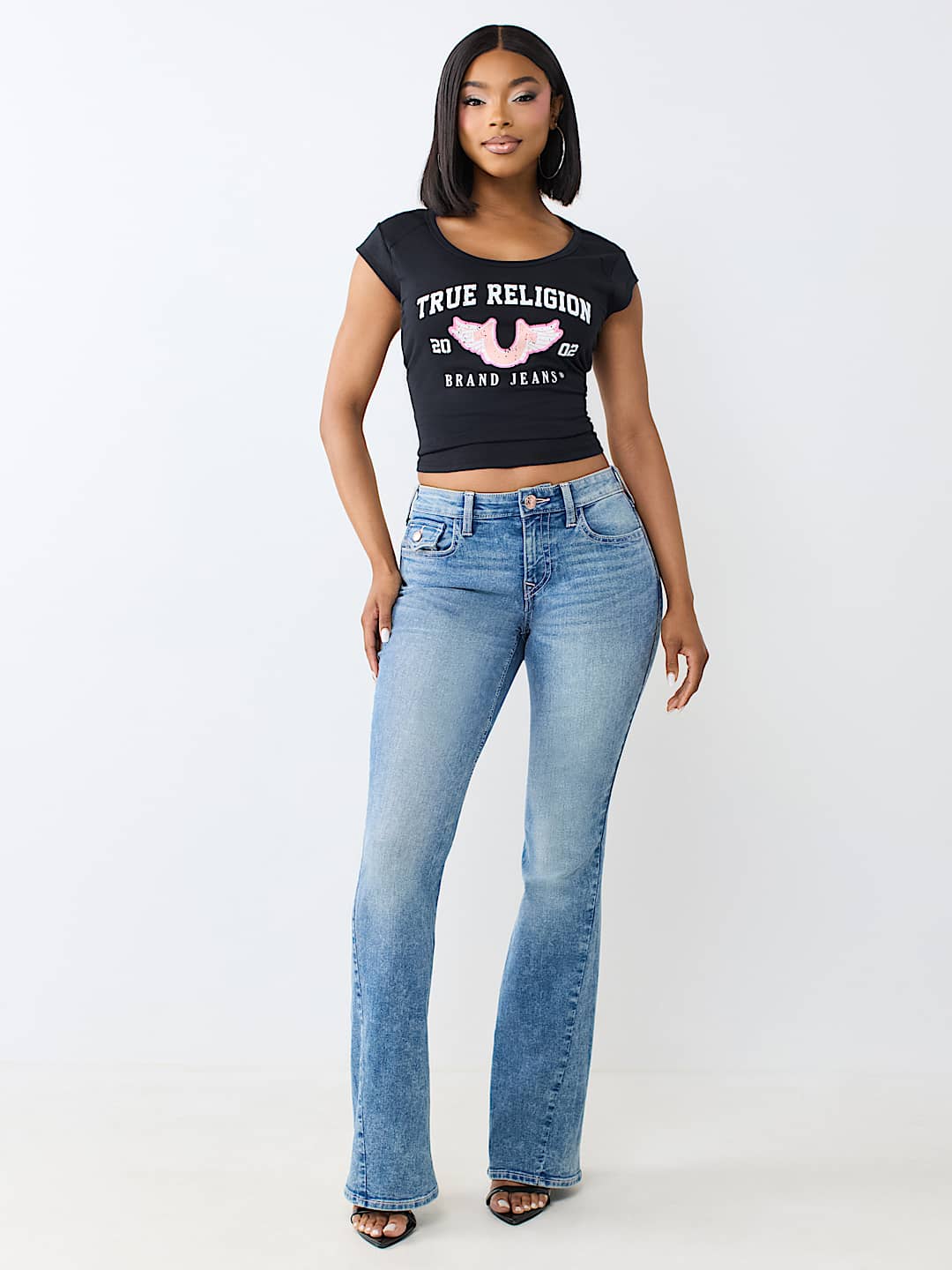 JOEY MID RISE FLAP FLARE JEAN