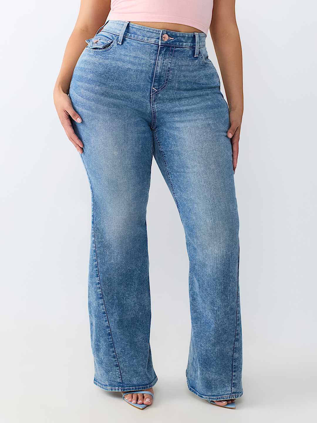 PLUS JOEY MID RISE FLAP FLARE JEAN