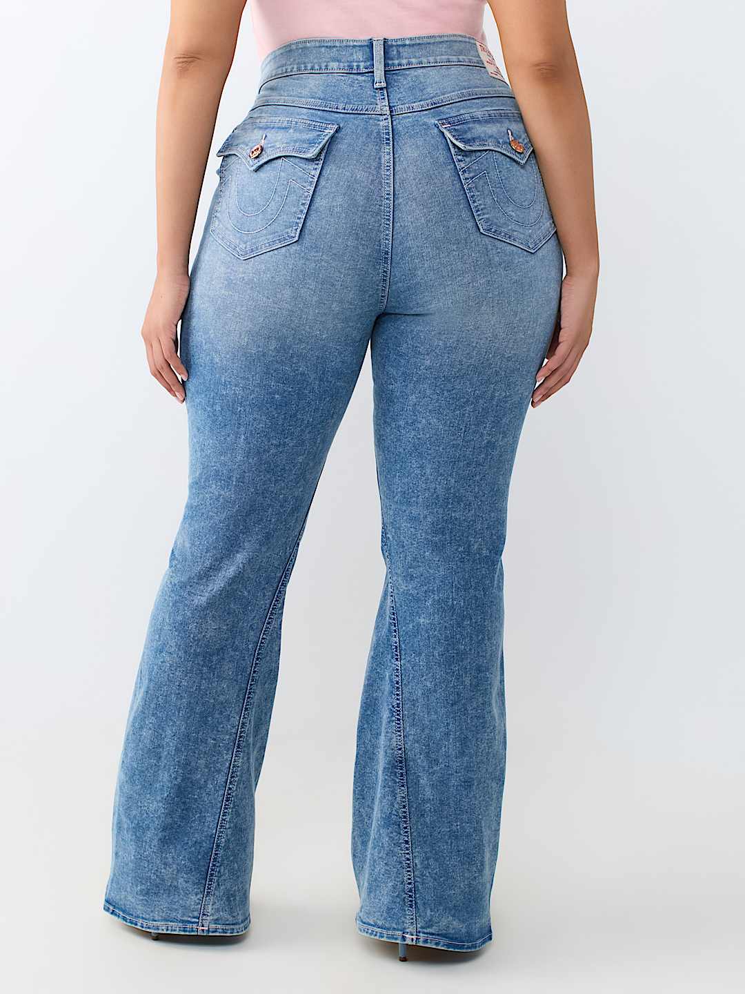 PLUS JOEY MID RISE FLAP FLARE JEAN