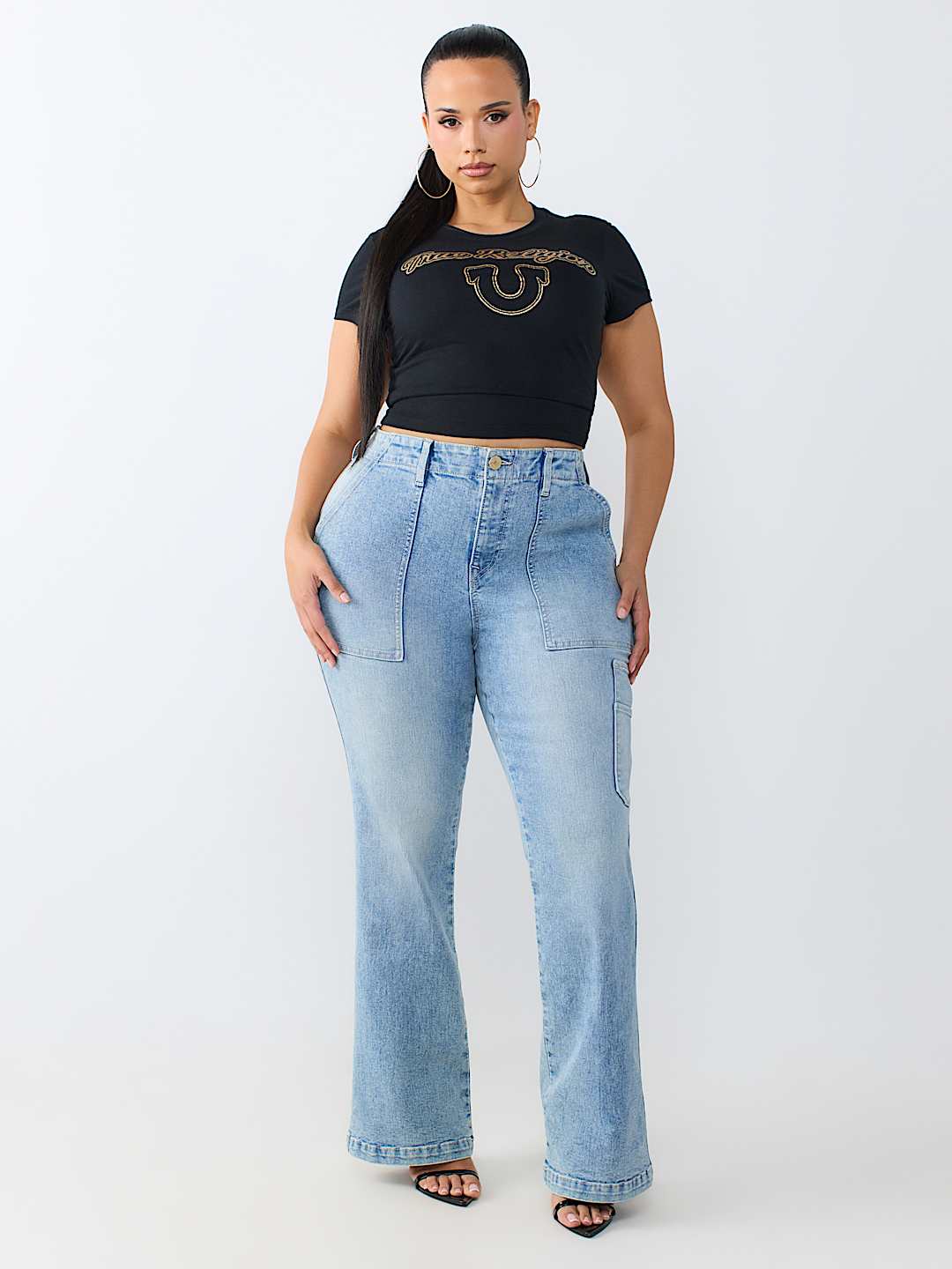 PLUS BECCA MID RISE CARPENTER BOOTCUT JEAN