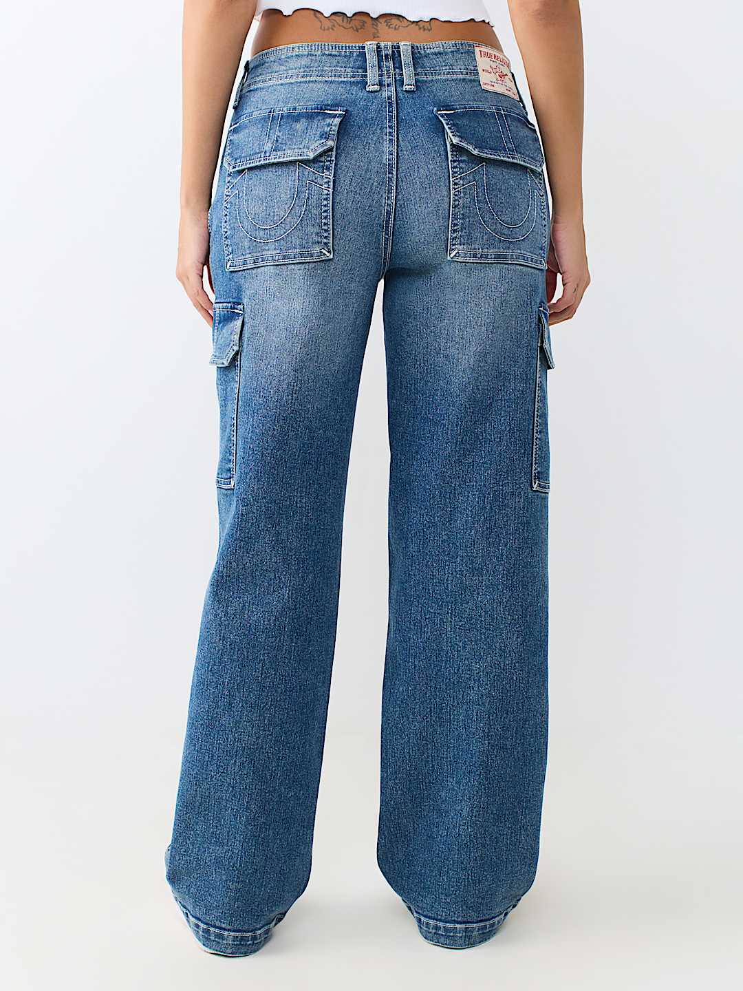 DENIM CARGO STRAIGHT JEAN