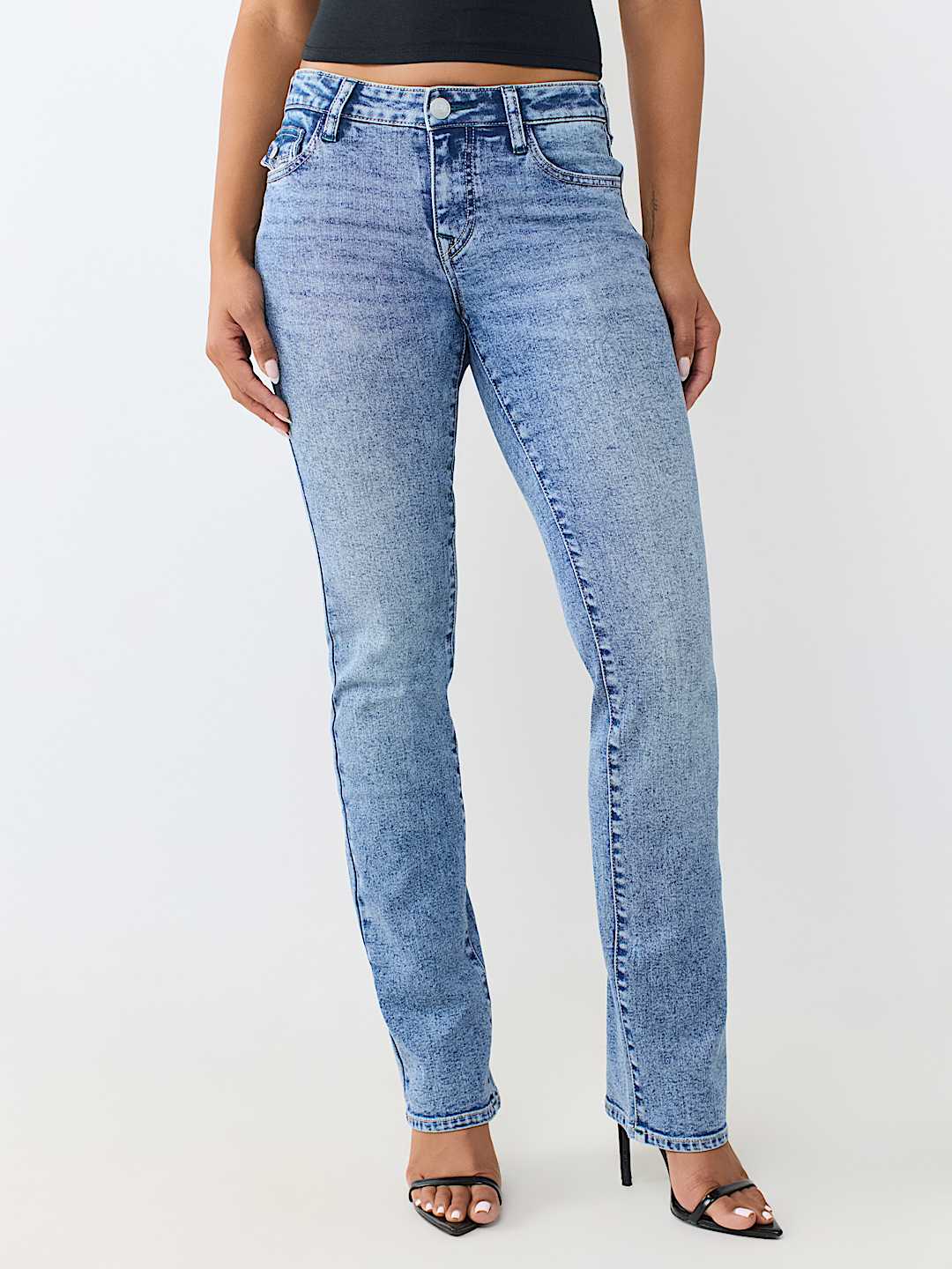 BILLIE MID RISE FLAP STRAIGHT JEAN